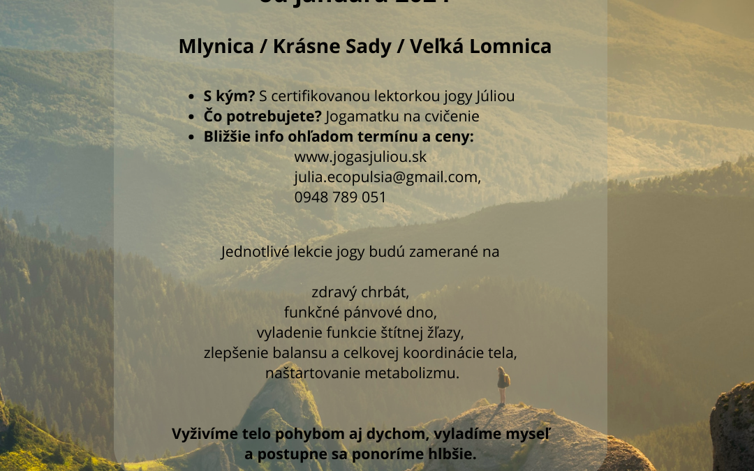 Kurz Jogy v Krásnych Sadoch