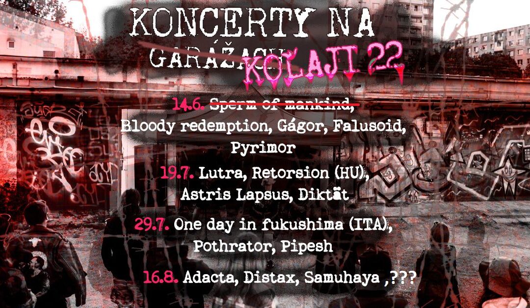 Koncerty na Koľaji 22 – Lutra, Retorsion (HU), Astris Lapsus, Dikrät